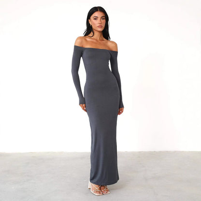 Slim Fit Off-shoulder Dress