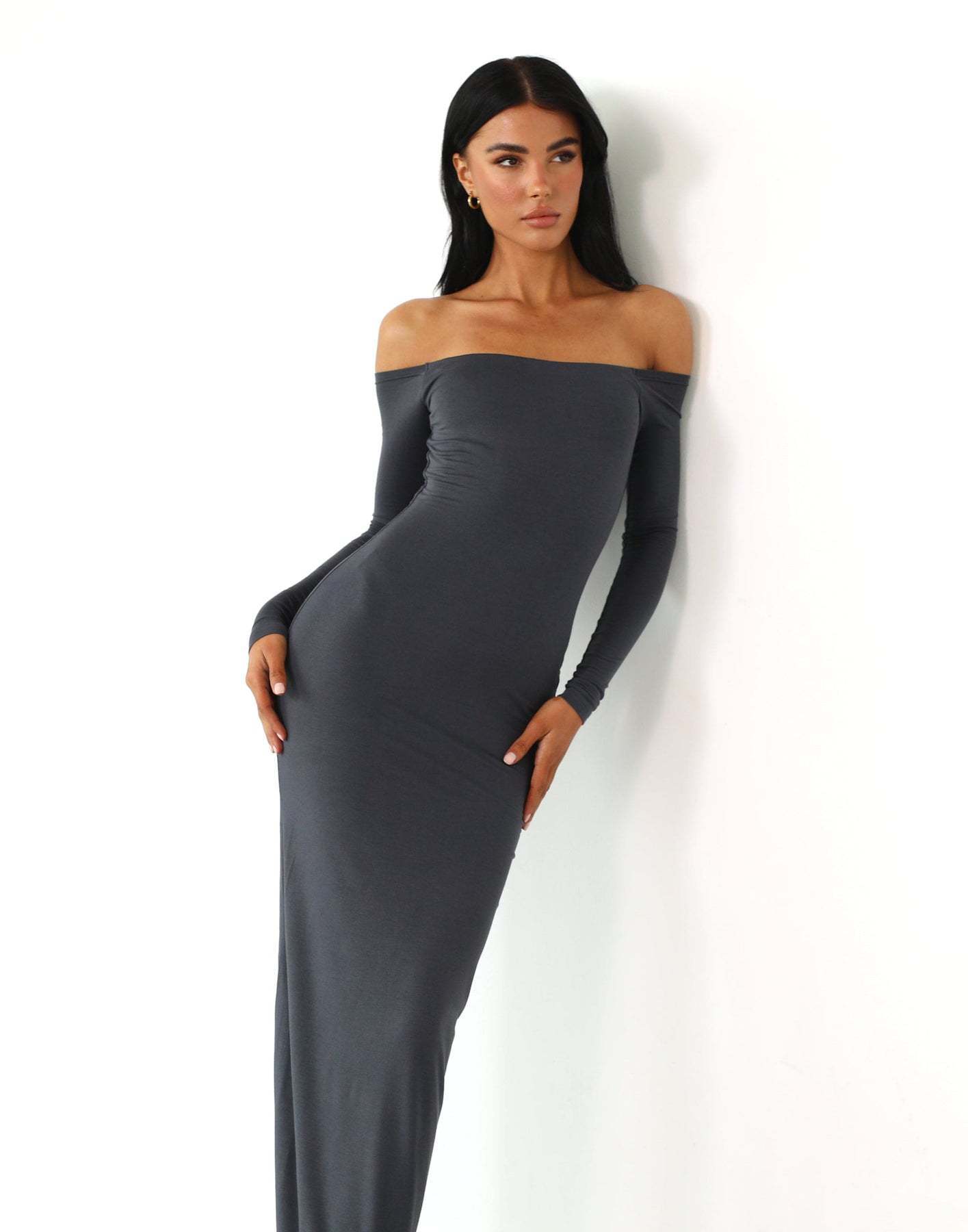 Slim Fit Off-shoulder Dress