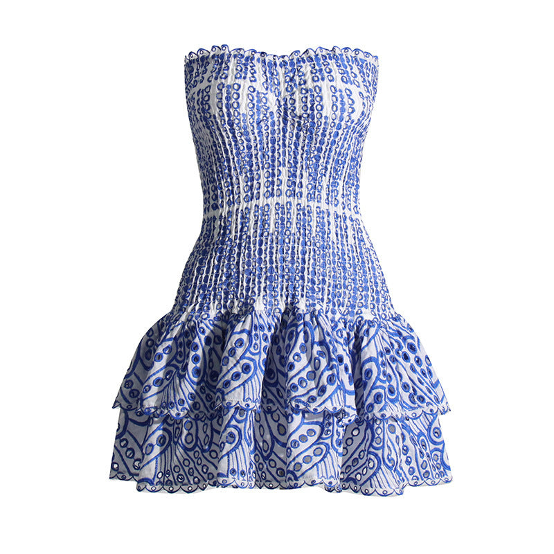 Slim Fit Ruffled Dress