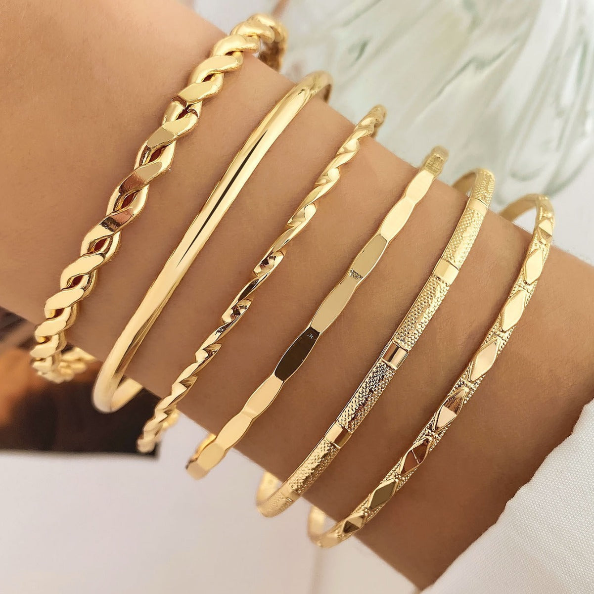 Gold Bracelet Set