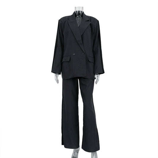 Blazer with Wide Leg Pants