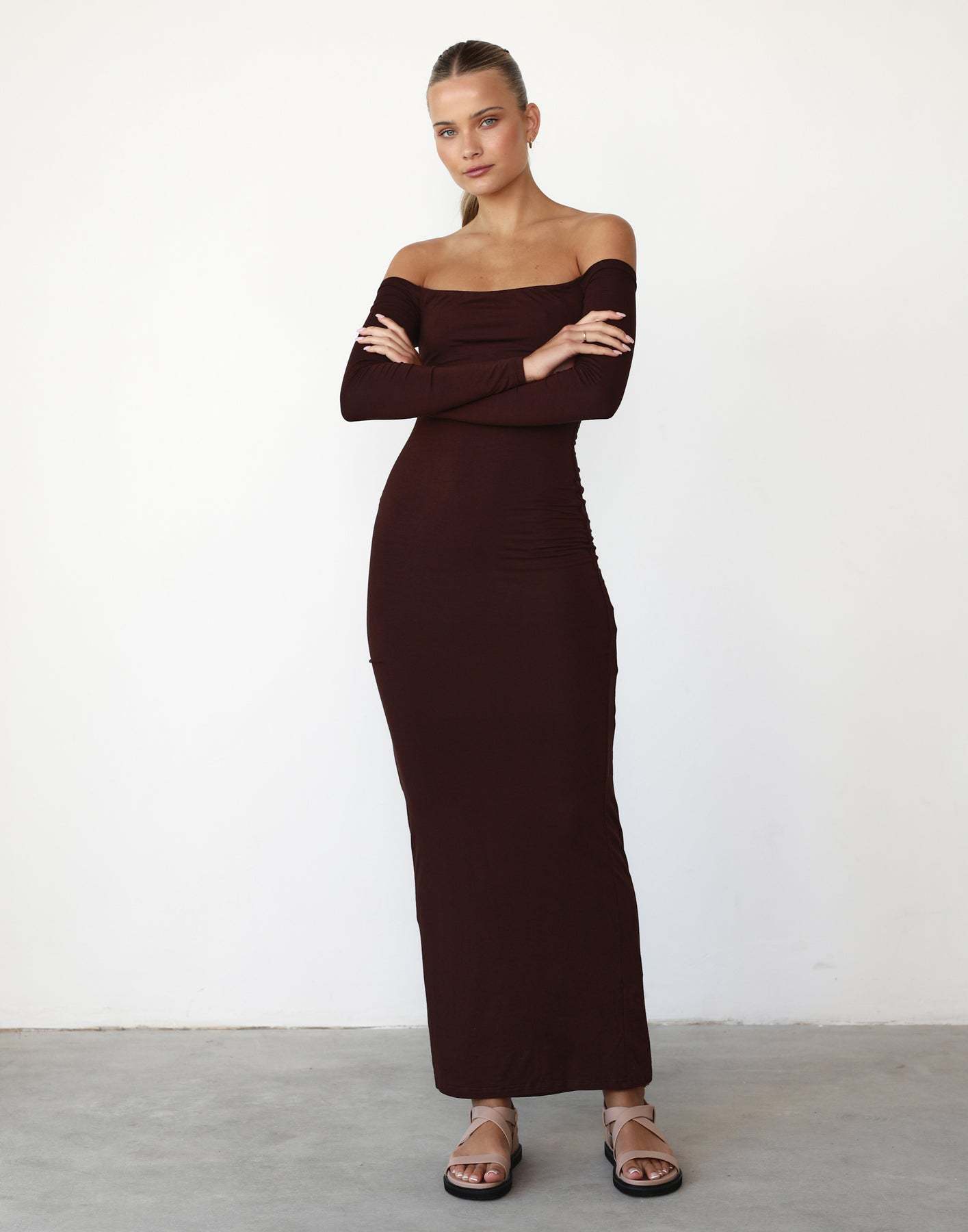 Slim Fit Off-shoulder Dress